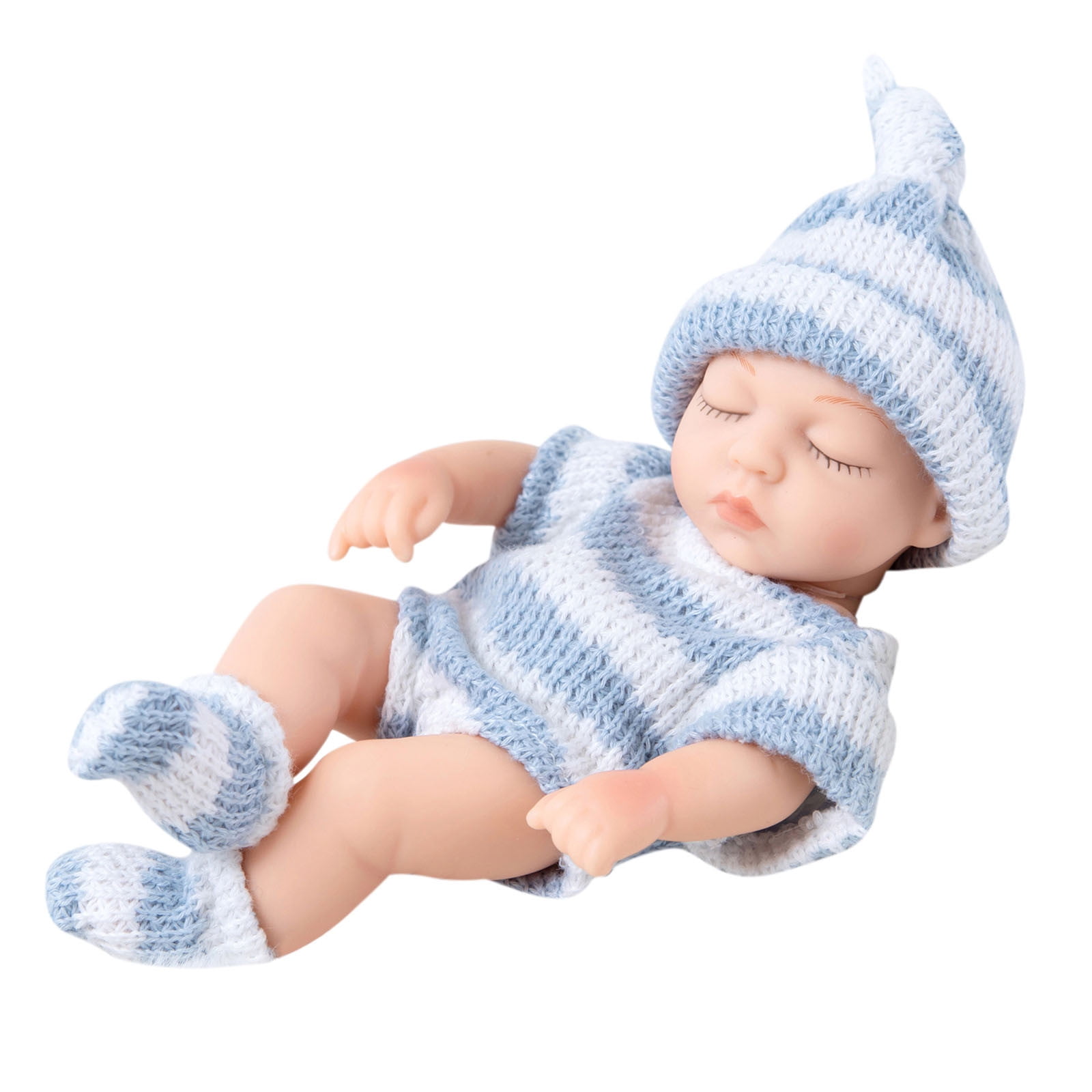 Partheme Novelty Toys 3 Counts 18cm Reborn Doll Simulation Pacifier Baby Bib Change Soft Rubber Toy Gift A B C D E F G