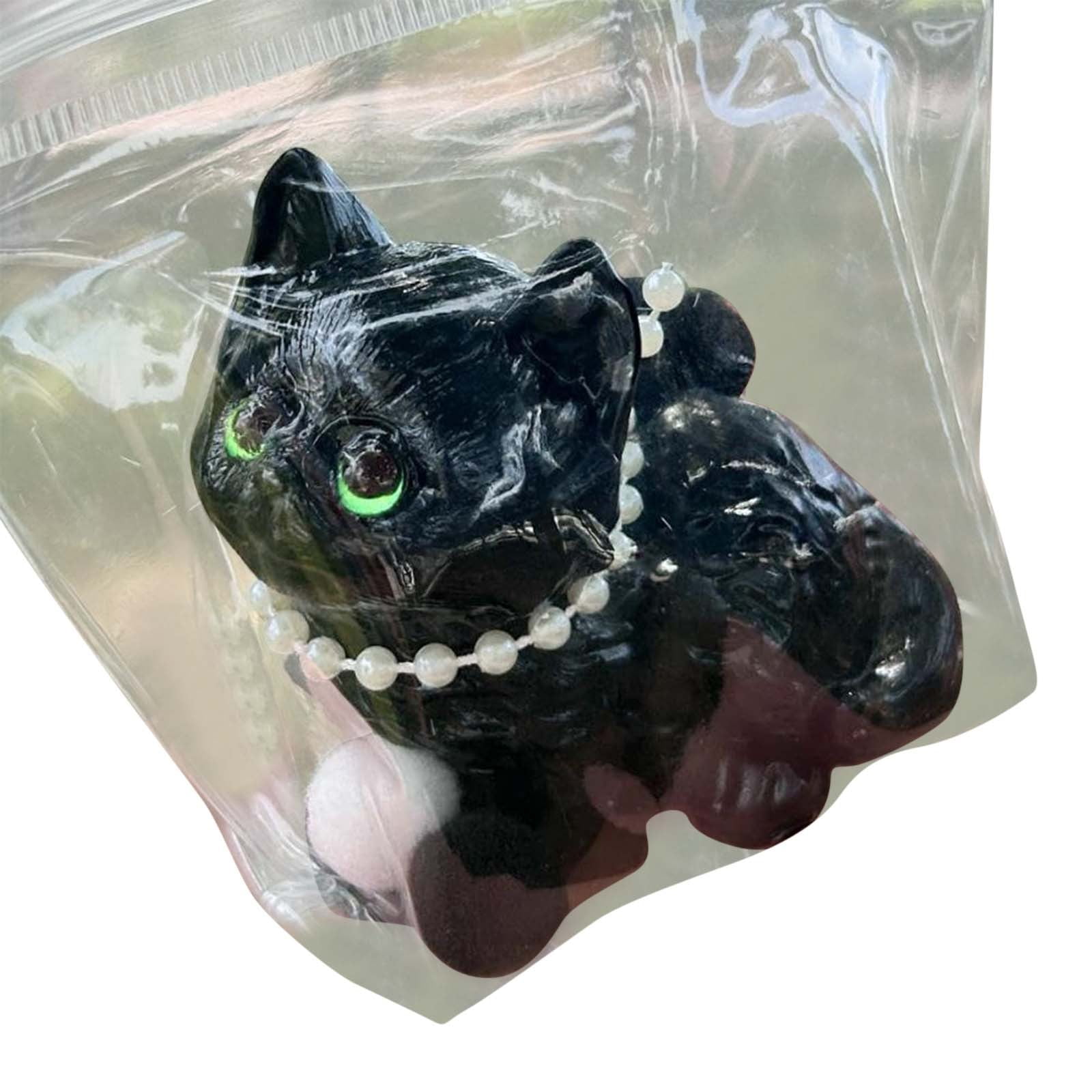 Partheme Novelty Toys 3 Counts Cats Toys Cute Cats Toys For Stress Relief Fidget Toys For Anxiety Relaxation Black White