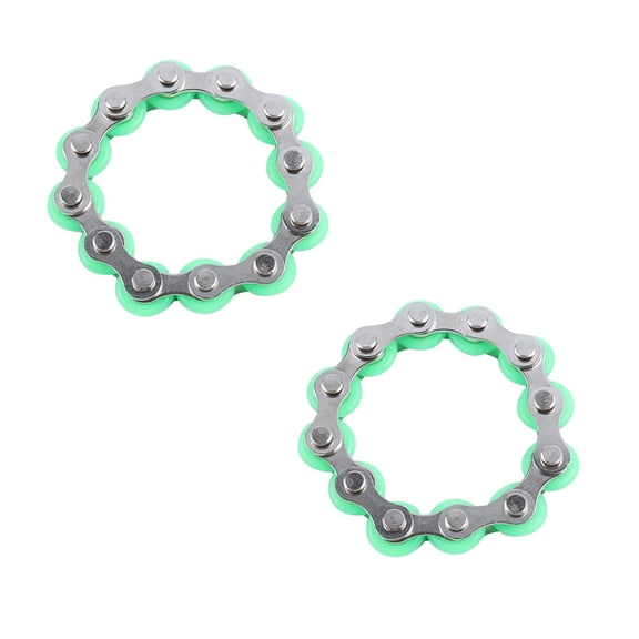 Partheme Novelty Toys 3 Counts Chain Stress Relief Toys Stress And Anxiety Relief Toys 2PC Black Green Light blue Red