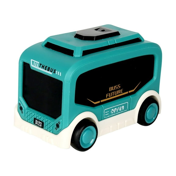 Partheme Novelty Toys 3 Counts Children's Toy Simulation Bus Motorcycle Helicopter Model Car Inertiaing Car Children Toy Car Blue Green Red Yellow