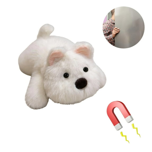 Partheme Novelty Toys Cute Animal Plush Refrigerator Sticker 5" Soft Stuffed Doll Multifunctional Brooch Desktop Decoration Fridge Door Decorations Home Office Accessory