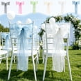 thumbnail image 1 of Partheme Organza Chair Sashes Sheer Chair Bows for Wedding Party Birthday Banquet Hotel Restaurant Bridal Shower Event Decorations Tulle Chairs Knots Ties , Blue, 1 of 7