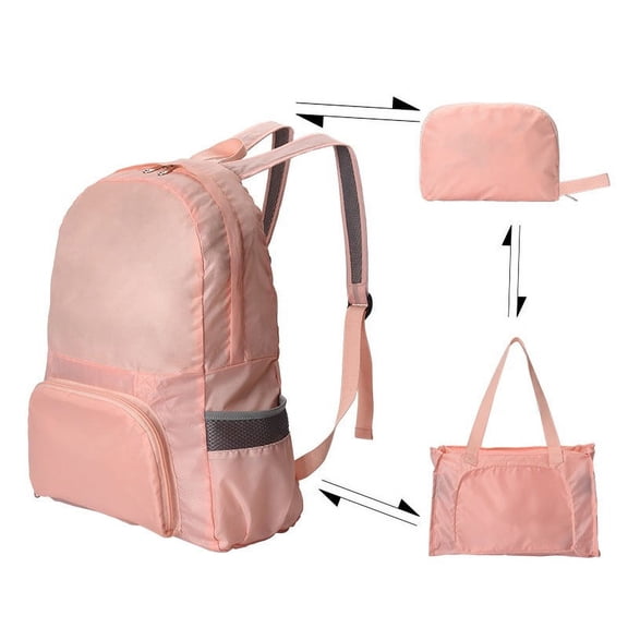 Partheme Packable Lightweight Small Backpack: Foldable Mini Hiking Daypack - Ultralight Compact Day Pack for Women Men Outdoor Travel Camping Walking , Pink