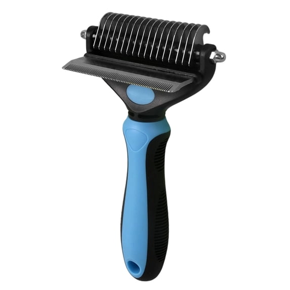 Partheme Pet Knot Remover Comb, Detangling Dematting Brush for Long Hair Dogs Cats, Undercoat Rake for Shedding Hair Removal, Grooming Tool for Matted Fur, Blue#1