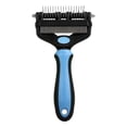 thumbnail image 1 of Partheme Pet Knot Remover Comb, Detangling Dematting Brush for Long Hair Dogs Cats, Undercoat Rake for Shedding Hair Removal, Grooming Tool for Matted Fur, Blue#2, 1 of 6