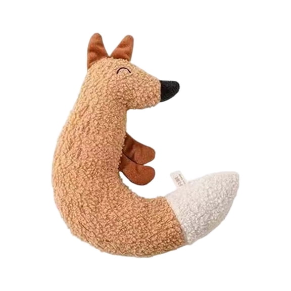 Partheme Pet Voice Interactive Toy Soft Squeaky Plush for Dogs and Cats, Boredom Reliever with Built-in Squeaker for Enhancing Relationship and Playtime, Brown