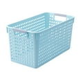 thumbnail image 1 of Partheme Plastic Storage Bins Laundry Basket Storage Baskets for Organizing, Storage Organizer Bins and Basket for Pantry Shelves Drawers Desktop Closet Playroom Classroom Office , Sky Blue, 1 of 7
