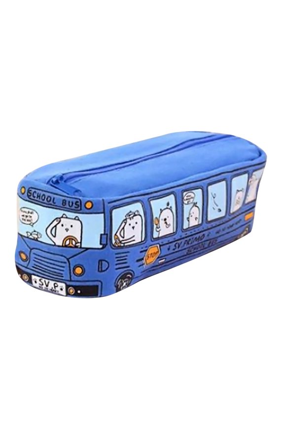 Plush Cartoon Makeup Bag - Multiuse Soft Fuzzy Cosmetic Pouch for Women, Large Travel Toiletry Bag, Cute Pencil Case, Gift Idea , Blue