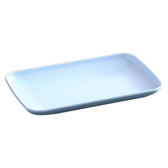 Partheme Rectangular Salad Plates, Porcelain Dessert Appetizer Plates Set, Dishwasher and Oven Safe Serving Platters for Sushi, Pasta, Fruit, Blue