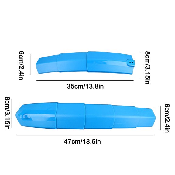 Partheme Retractable Bike S Set, Front & Rear Mountain Road Bike Mudguard Tyre Mud Guard with Led Light Road Bike Front and Rear ycle Splash Guards , Blue