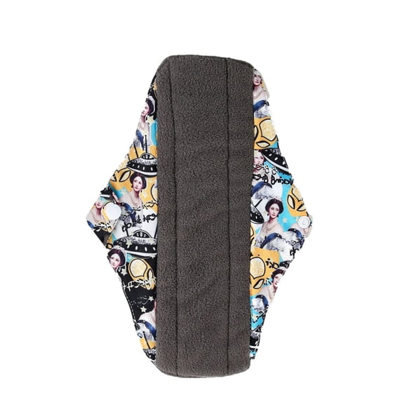 Partheme Reusable Menstrual Pads, Bamboo Cloth Pad for Heavy Flow, Large Sanitary Pads Set with Wings for Women, Washable Overnight Cloth Panty Liners Period Pad , A