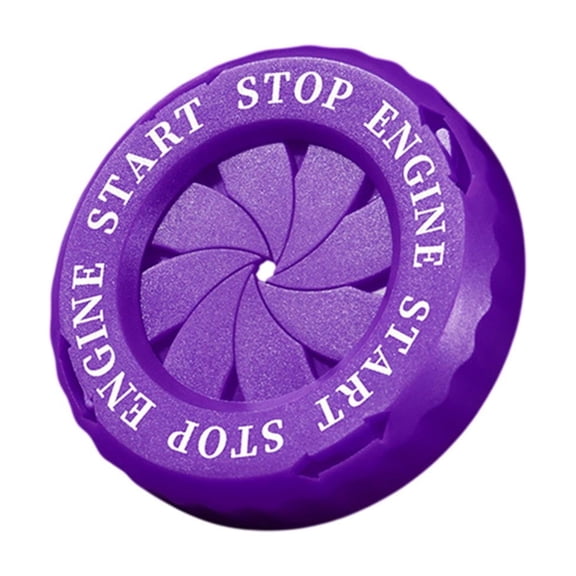 Partheme Rotary Push Start Button Cover, Car Engine Push to Start Stop Accessories, Auto Ignition Switch Cover, ar Decor Gift for Christmas New Years Birthday , Purple