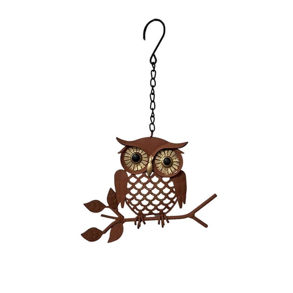 Partheme Rustic Vintage Metal Owl Statue Outdoor Garden Decor Vintage Metal Wall Art for Patio Lawn and Backyard Sculpture Gift , As Show