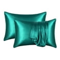 thumbnail image 1 of Partheme Satin Pillowcases, Similar to Silk Pillow Cases Set of 2, Cooling Pillow Case for Sleeping Women, Gifts for Women Men, Green, 1 of 8