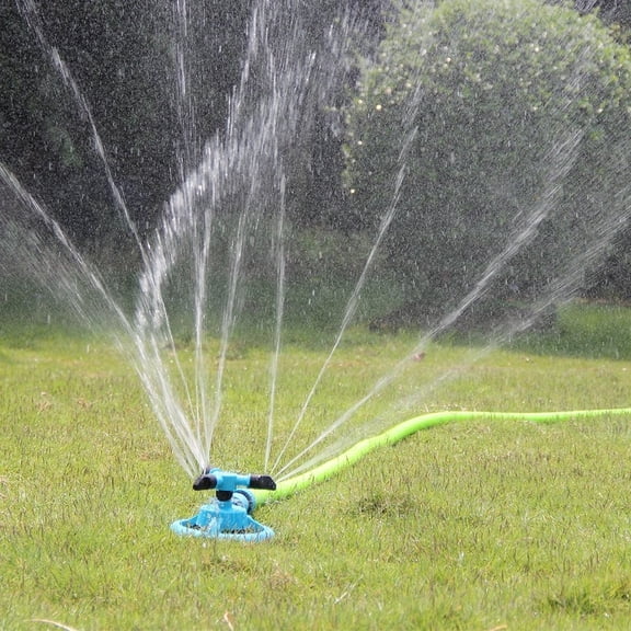 Partheme Sprinklers for Yard, Lawn & Garden Sprinkler Automatic 360 Rotating for Large Area Coverage, Grass Water Sprinkler for Kids and Pets Water Fun , As Shown