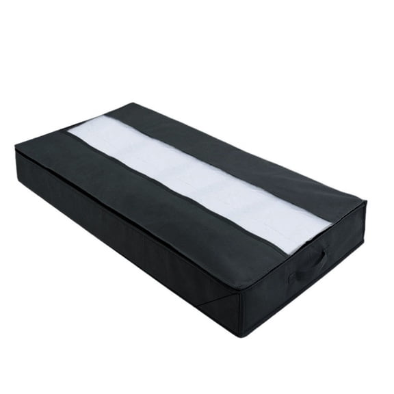 Partheme Under-Bed Drawer Storage Box,with Sealed Lid, Spacious Capacity, Suitable for Clothing Toy Bedroom Clutter Reduction Long-Term Storage or Space-Efficient Organization , Black