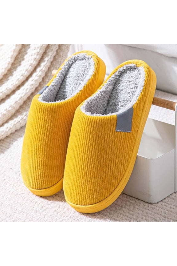 Unisex Mens Womens Cozy Memory Foam Scuff Slippers Casual Slip On Warm House Shoes Indoor/Outdoor Sandal Slippers, 36