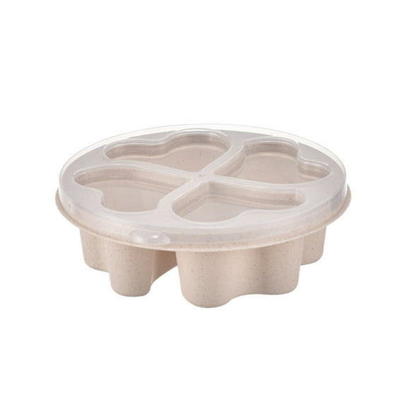 Partheme Valentines Day Containers Heart Shaped Food Containers Plastic Snack Box Food Storage Divided Serving Tray Portable Jewelry Organizer for Candy Fruit, White
