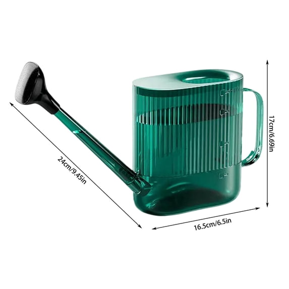 Partheme Watering Can for Indoor Outdoor Plants, Modern Small Watering Cans, Long Spout Watering Can for Indoor Bonsai Plants Garden Flowers 1/2 Gallon 1.8L 60OZ, Green
