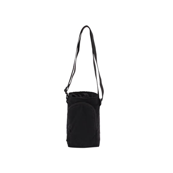 Partheme Women's Fashion Shoulder Bag Water Bottle Purse, Outdoor Sports Crossbody Nylon Cup Bag Phone Coin Holder 2 in 1 for Hiking Gym, Black