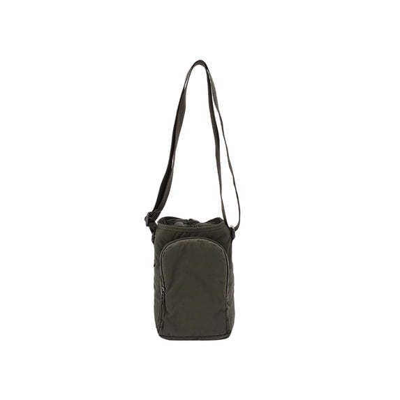 Partheme Women's Fashion Shoulder Bag Water Bottle Purse, Outdoor Sports Crossbody Nylon Cup Bag Phone Coin Holder 2 in 1 for Hiking Gym, Green