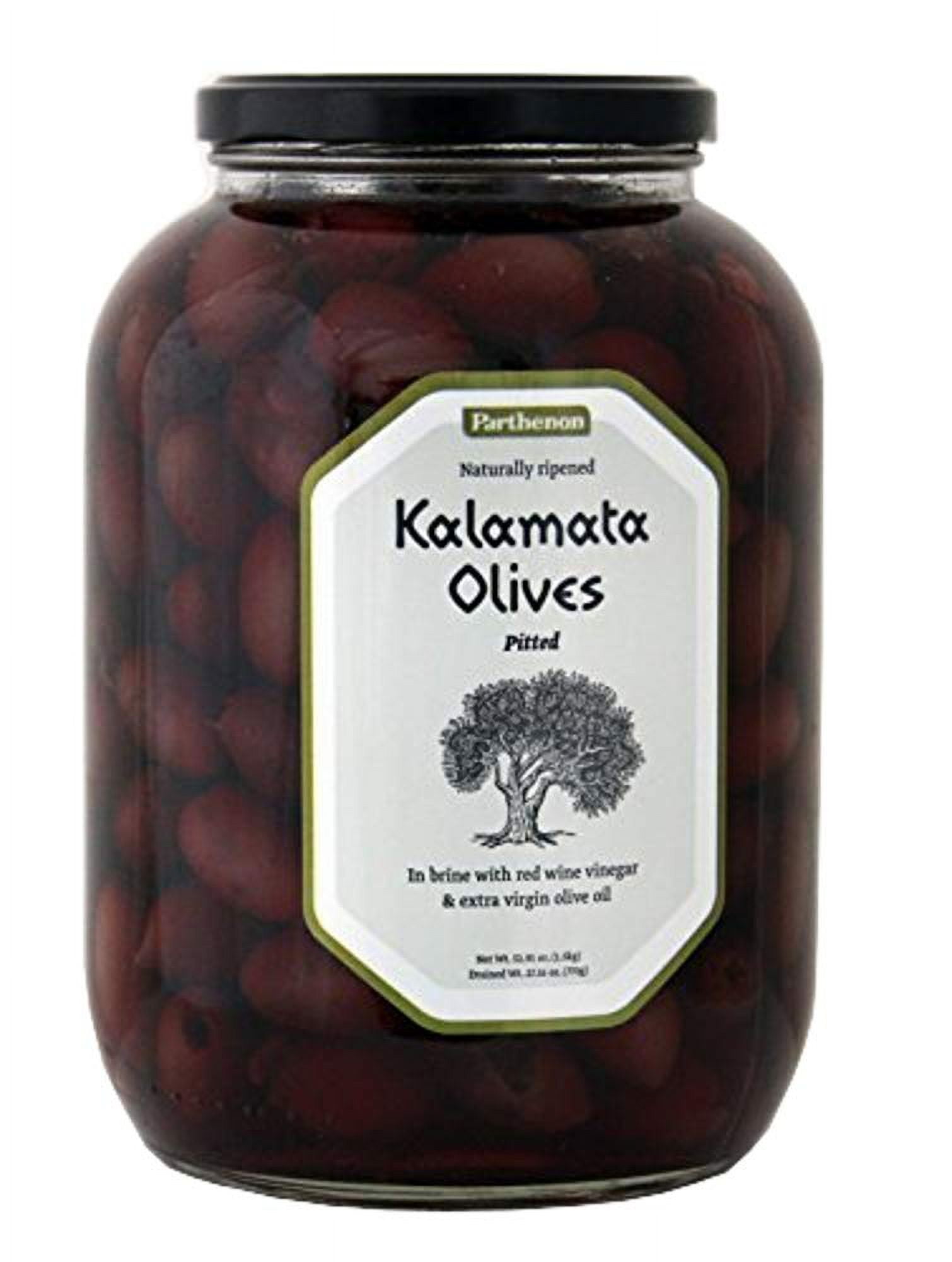 Parthenon Pitted Kalamata Olives in with Red Wine Vinegar & Extra