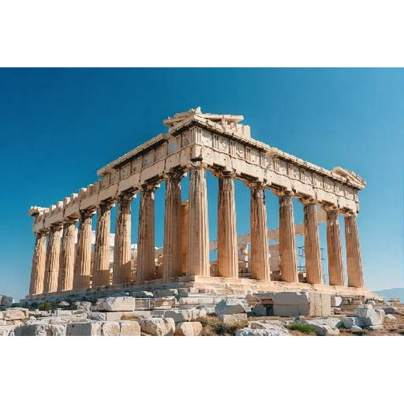 The Parthenon Temple at The Acropolis of Athens Jigsaw Puzzle 500 Pieces Greece Wooden Puzzle Educational Toys Home Game for Friends Family Teens Adults