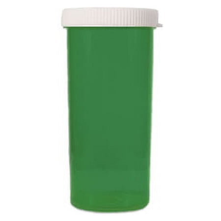 Partial Case Empty Snap Cap Vials Green Pill Bottles Medicine Containers Plastic Prescription Vials, All Sizes for Pharmacy, Drug, Tablet Container