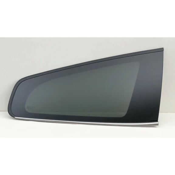 Partial Chrome Style Passenger Right Side Rear Quarter Window Quarter Glass Compatible with Chevrolet Traverse 2009-2017 Models