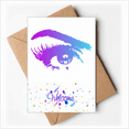 thumbnail image 1 of Partial Close Eyelashes Art Deco Fashion Welcome Back Greeting Cards Envelopes Blank, 1 of 4