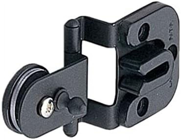 Partial Overlay ScrewOn Glass Door Hinge, Black
