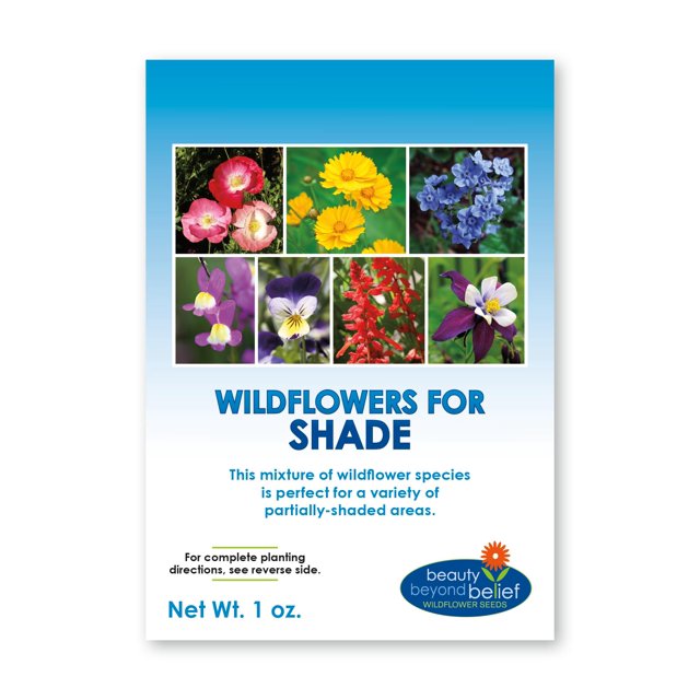 Partial Shade Wildflower Seeds DHF10 1 oz, OpenPollinated Wildflower