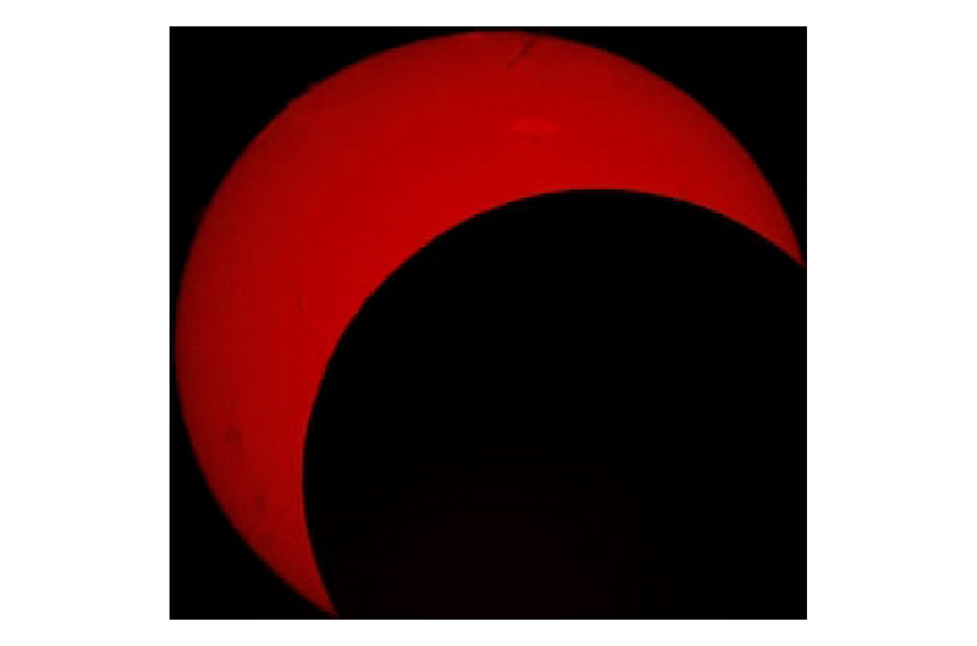 Partial Solar Eclipse Canvas Art - Phillip JonesStocktrek Images (18 x 12)