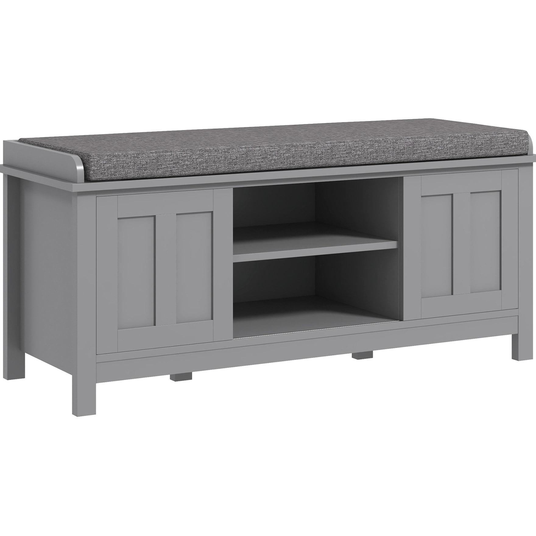 Insulating Bench Particle Board Bench - Adjustable Shelving & Breathable Seat - Entryway ...