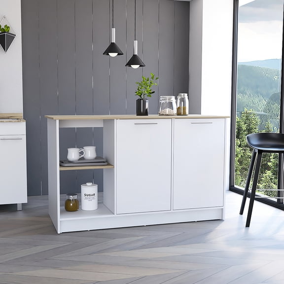 Particle Board Build - Extra Storage Space - Kitchen Atmosphere - Contemporary Kitchen Island