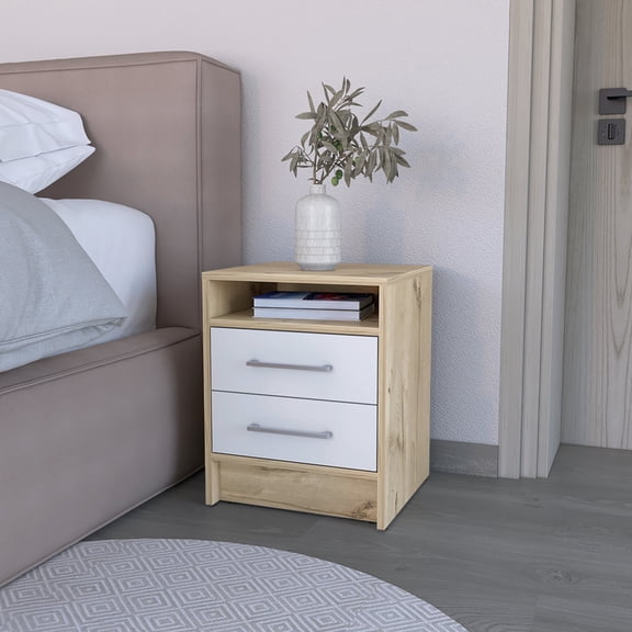 Particle Board Build - Two Drawers and Shelf - Bedside Decor - Long - term Utility