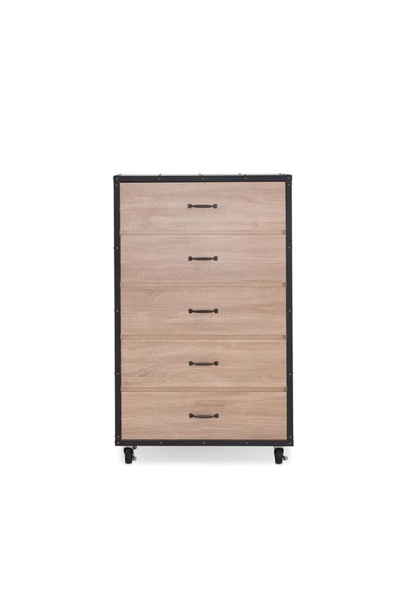 Particle Board Chest - Weathered Light Oak