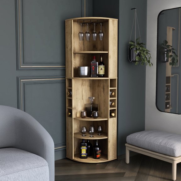 Particle Board Construction | Bar Cabinet for Living Room Use | Durable and Spacious Storage