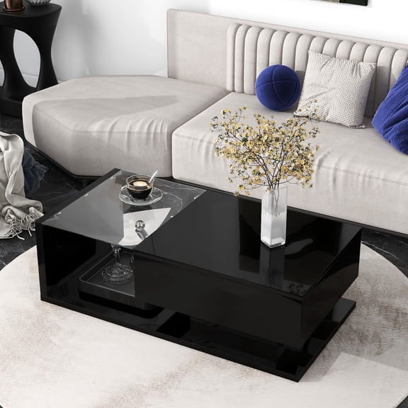 Particle Board Construction - Break - proof Glass Top - Living Room - Stable Table