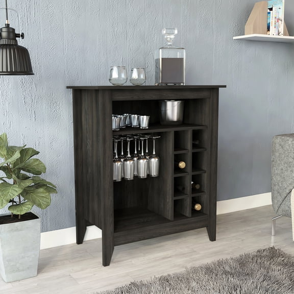 Espresso Finish, Easy to Assemble | Basement Bar, Quick Installation