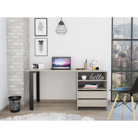 Particle Board Construction - Rectangular Desk with Drawers - Office Space - Better Workflow