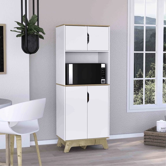 Particle Board Counter Cabinet - Durable for Microwave Storage