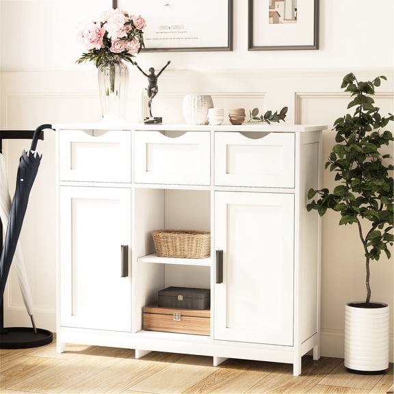 Particle Board Design - Easy - to - Assemble with Manual - Coffee Bar or Buffet Setup - Quick Installation