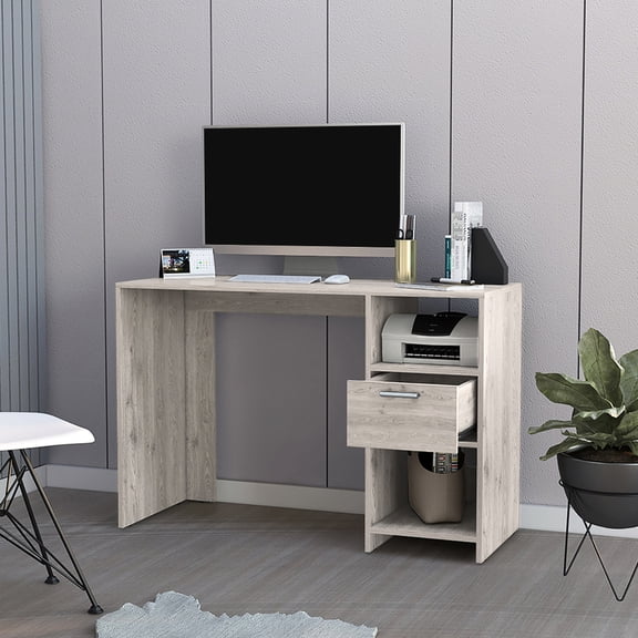 Particle Board Desk with Drawer | Ideal for Computer Setup and File Management | Sturdy and Durable for Office Use