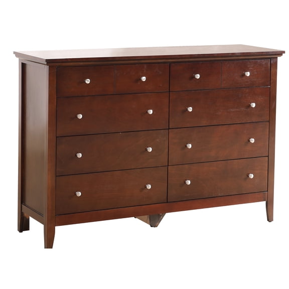 Particle Board Dresser - Cappuccino Color 63 In Package Width 21 Height 58 Depth Construction