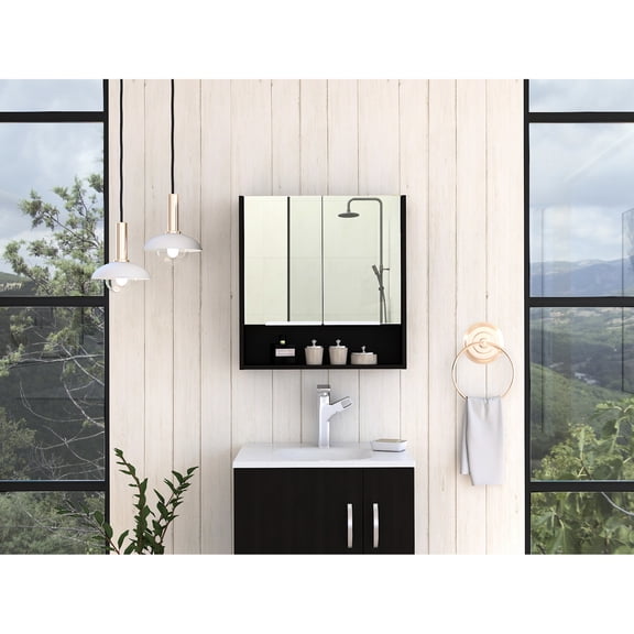 Particle Board Filler, Double Door Setup - Hide Bathroom Stuff, Open Shelf - Bathroom Decor - Organize Space