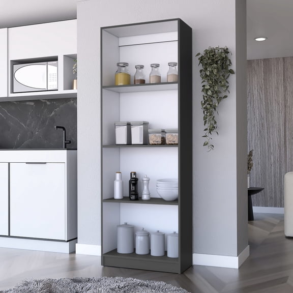 Particle Board Inside - Four Shelf Storage Solution - Studio Apartment - Adapt to Various Styles