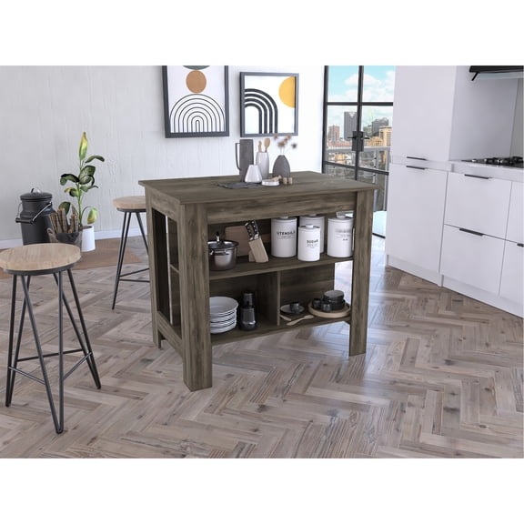 Particle Board Material, Brown Color | Functional Storage in Kitchen