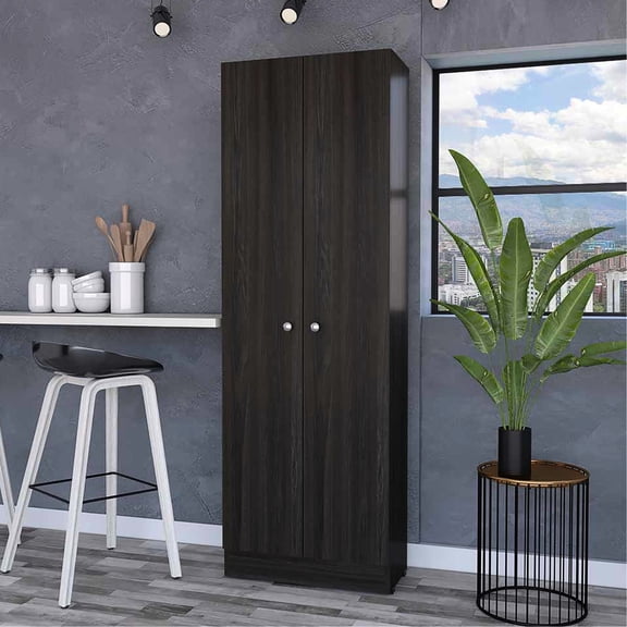 Particle Board Material - Five Shelf Storage - Kitchen Use - Easy Installation Cabinet