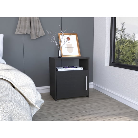 Particle Board Material - Stain and Scratch Resistant - Nightstand or End Table for Any Space - Space - Saving Storage